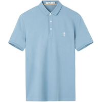 DANCING WOLVES 与狼共舞 男士短袖POLO衫 51124062210 粉蓝 L