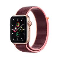 Apple 苹果 Watch SE 智能手表 44mm GPS+蜂窝版 金色铝金属表壳 梅子色回环式表带（心率、GPS、扬声器）