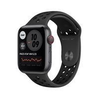 Apple 苹果 Watch SE 智能手表 44mm GPS+蜂窝版 灰色铝金属表壳 煤黑配黑耐克硅胶表带（心率、GPS、扬声器）