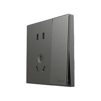 simon 西蒙电气 E6系列 721085 一开双控五孔插座 灰色