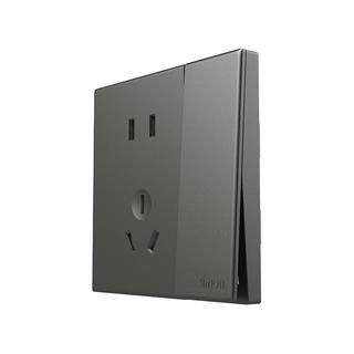 simon 西蒙电气 E6系列 721085 一开双控五孔插座 灰色