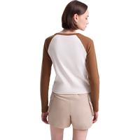 盖璞女装2025秋季新款刺绣针织修身插肩袖罗纹T恤美式上衣634814