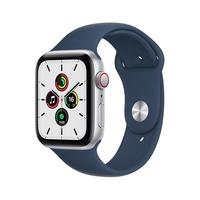 Apple 苹果 Watch SE 智能手表 44mm GPS+蜂窝版 银色铝金属表壳 深海军蓝回环式表带 (心率、GPS、扬声器)
