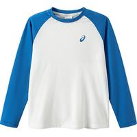 亚瑟士 儿童2026年圆领长袖T恤插肩袖肌理感吸湿排汗 亚瑟士蓝 170