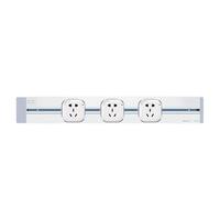 DELIXI 德力西 DLGD-3X(Y60) 电力轨道+五孔适配器*3 银色 0.6m