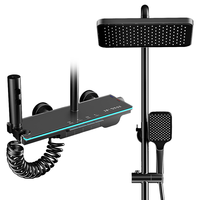 SKJ S11 增压喷淋花洒套装 黑金 恒温A款