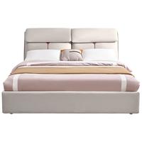 QuanU 全友 105226-BYC 简约卧室布床 米白 1.8m床 高箱款