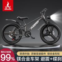 百亿补贴：PHOENIX 镁合金儿童自行车8-10-12岁中大童山地20/22寸学生车碟刹变速