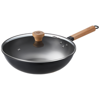 COOKER KING 炊大皇 CG34SW 炒锅(34cm、不粘、无涂层、铁、带盖)