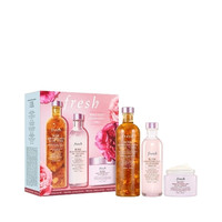 馥蕾诗 护肤套装 (玫瑰润泽密集保湿双萃精华100ml+面霜50ml+大马士革玫瑰花瓣水250ml)