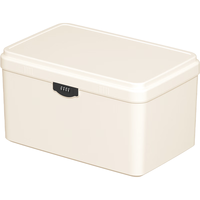 JEKO&JEKO带锁密码箱隐私文件家用密码保险箱小型大容量贵重物品保管收纳盒 特大号-四位密码箱【带格分层】