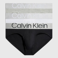 卡尔文·克莱恩 CK 卡尔文克雷恩 男士时尚3件装三角内裤 NB3129A 黑/灰/白 MPI 3条 S