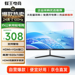 蜂王电竞 D240H 24英寸 VA 平面 显示器 (1920*1080、100Hz) 黑色
