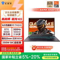 移动端、京东百亿补贴：机械师 曙光16S 锐龙R9-7945HX 16英寸 游戏本 灰色（锐龙R9-7945HX、RTX 5060 8G、16GB、1TB、2560*1600、300Hz）