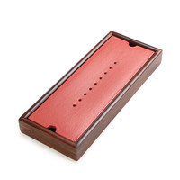 易信 功夫茶具配件 储水式重竹+红色陶瓷茶盘