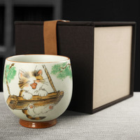 易信 汝窑缘定杯-红果猫