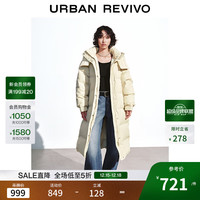 UR UR2025 女装休闲简约连帽绗缝长款羽绒服 UYY150060