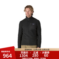 Patagonia R1 Air半拉链保暖抓绒衣40245 BLK-黑色 M