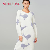 爱慕 内衣秋冬半边绒套头睡裙睡衣女家居服绵绵冬季AM449211165