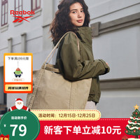 Reebok 大容量托特包通勤户外休闲单肩包手提包大女士款包卡其色