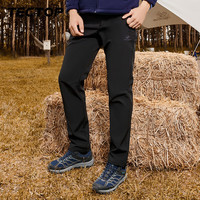 探拓 加绒保暖防风软壳冲锋裤 PW7609 黑色