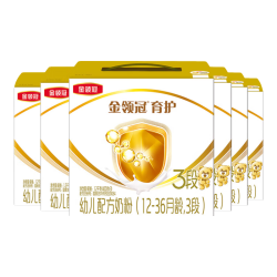 金领冠 伊利奶粉金领冠育护3段1200g盒装三段幼儿配方奶粉冠三联 3段 1200g 6盒