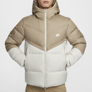 耐克（NIKE）官方WINDRUNNER风行者系列男防风拒水羽绒服夹克DV1132 247卡其/浅骨色/帆白 XL