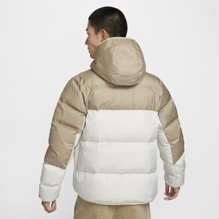 耐克（NIKE）官方WINDRUNNER风行者系列男防风拒水羽绒服夹克DV1132 247卡其/浅骨色/帆白 XL