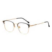 目匠 3389 黑金色纯钛眼镜框+1.61折射率 非球面镜片