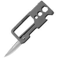 迪加伦钛合金钥匙扣小刀多功能迷你edc工具便携开箱小折刀随身拆快递刀