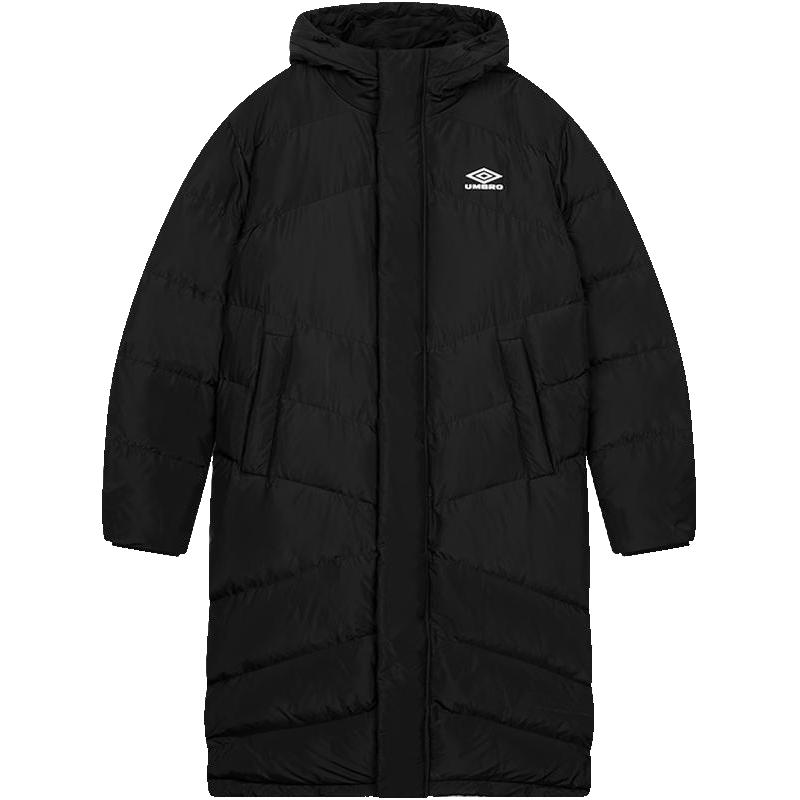 茵宝（Umbro）运动连帽羽绒服中长新款户外冬季大衣保暖加厚外套情侣  建议拍小一码  充绒量：315