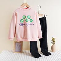 瑁恩·瑁爱 瑁恩瑁爱 断码·冬款春节冬款小中大女童双层内衣套装家居棉服春节两件套