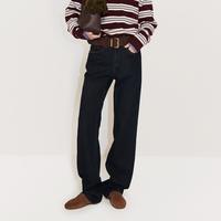 ochirly 秋冬 纯棉直筒牛仔长裤女透气休闲时尚