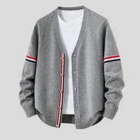 罗蒙 时尚休闲针织开衫男装外套春秋气质外套男式针织衫男