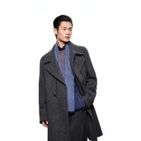 ERDOS 男装纯羊绒围巾早秋轻起毛双面异色围脖150x25cm