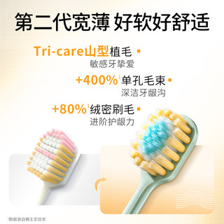 LION狮王细齿洁宽薄宽头软毛牙刷成人软毛家庭装大头牙刷