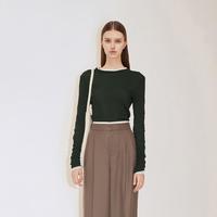 ochirly 冬装 简约气质打底100%棉无侧缝套头衫女