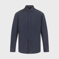 Massimo Dutti 男式极简舒适休闲纯色翻领长袖衬衫