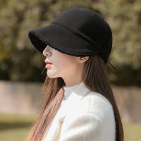 宏达 秋冬帽子女高级感时尚贝雷帽保暖防风鸭舌时尚显脸小