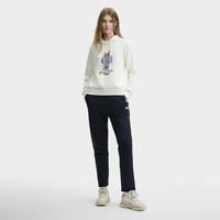 FILA 女装女式时尚休闲小熊长袖卫衣女士舒适针织连帽上衣