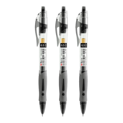 晨光 GP1008按动中性笔0.5mm按动式走珠笔考试刷题学习商务办公简约经典签字笔 黑色0.5-3支