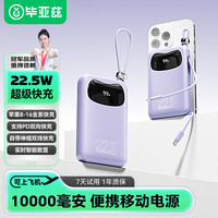 毕亚兹 小黑猫自带双线快充充电宝