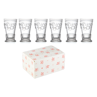 LA ROCHERE 法国制造进口凡尔赛宫廷风玻璃水杯红酒杯果汁杯咖啡杯巴洛克杯 凡尔赛长饮