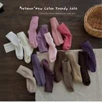 秋款韩系儿童袜子棉袜男童女童秋款舒适透气森系袜子