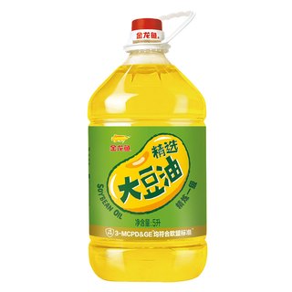 金龙鱼精选大豆油5L/瓶 家用一级食用油烹饪营养炒菜油桶装