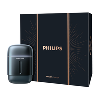 飞利浦（PHILIPS）电动剃须刀新一代旋护式鹅卵石Pro礼盒无线充电便携款剃须刀夜幕蓝 圣诞节