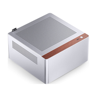 乔思伯（JONSBO）N10铝合金1U电源ITX桌面MINI迷你NV10电脑机箱（铝合金外壳/胡桃木/ITX/4.5L/PCIE4.0转接线） N10 银色 ITX迷你桌面机箱