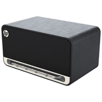 惠普（HP）高保真复古蓝牙便携音箱 桌面一体音响 桌面木质音响 立体声环绕 超长续航 爵士黑  Gift One 【经典复古丨钢琴按键】爵士黑