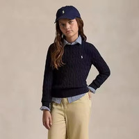 RALPH LAUREN 大童 长袖圆领绞花毛衣 S码