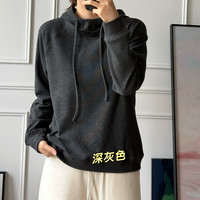 美亚恩NANA秋冬连帽卫衣加厚纯色打底微胖显瘦小个子上衣女A0448